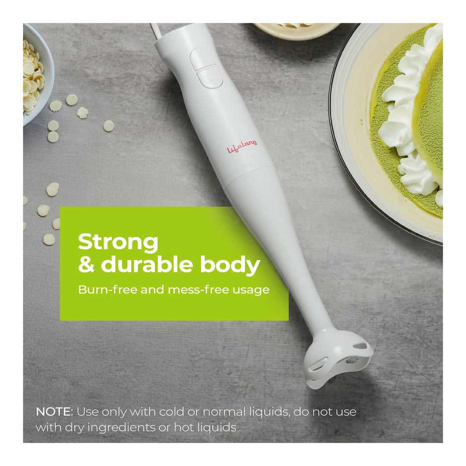 Lifelong 300W Electric Hand Blender for Kitchen | Dual Speed Control