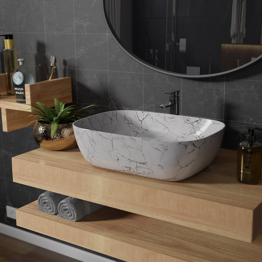 Lifelong Wash Basin for Bathroom - Tabletop Washbasin - Ceramic Glossy
