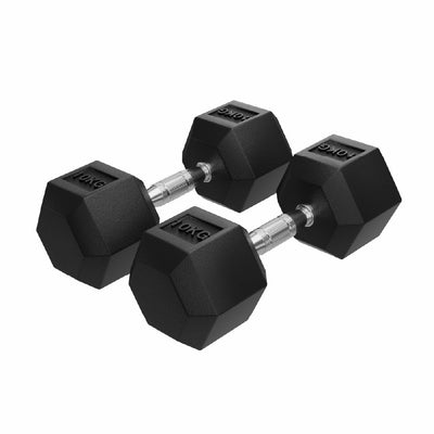2*10 Kgs Rubber Hex Dumbells