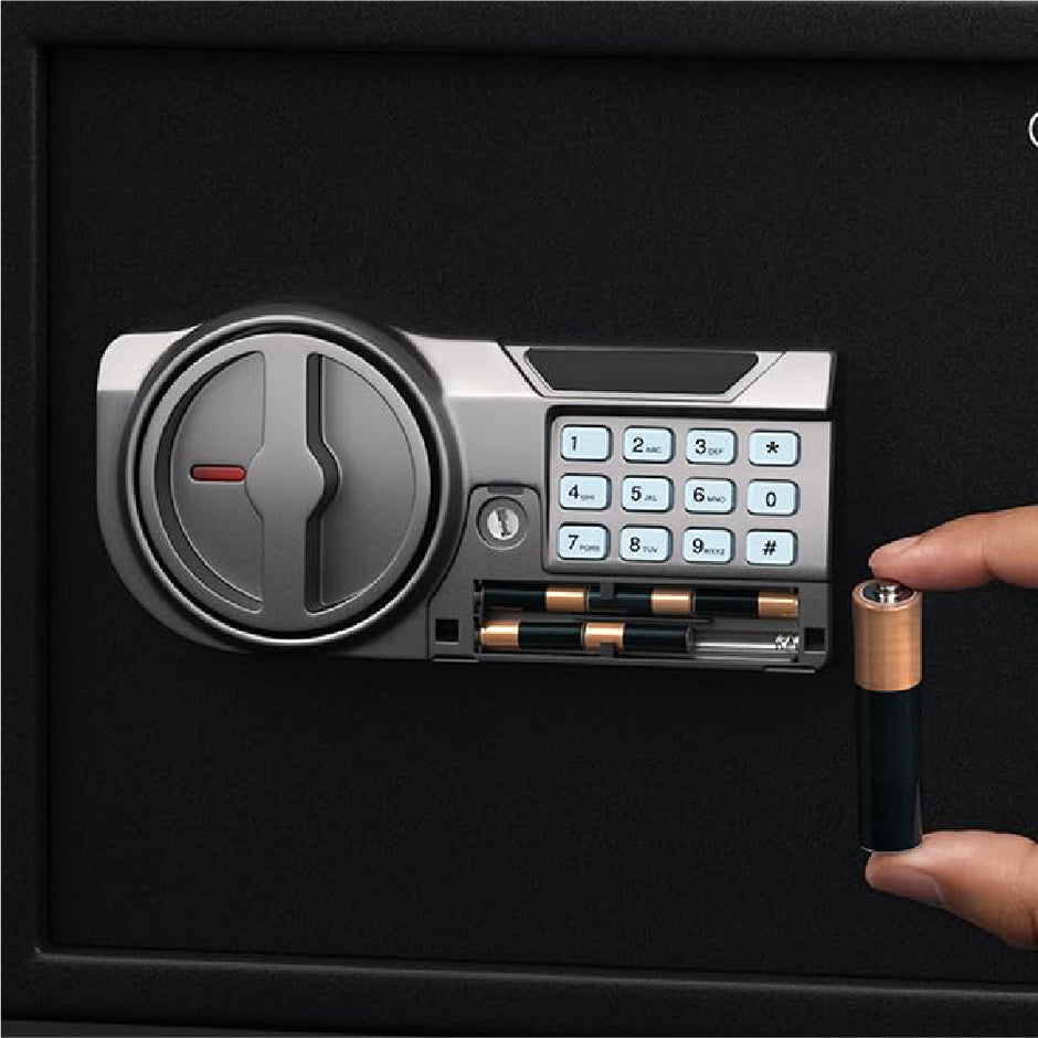 34 L Digital Safety Locker for Home & Jewellery | Sturdy Safe - Passcode Lock, LED Display & Alarm System | Motorized Locking, External Battery Replacement & Safe for Money