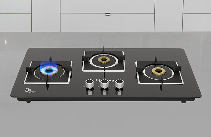 Sigma 3-Burner Glass Top Gas Stove