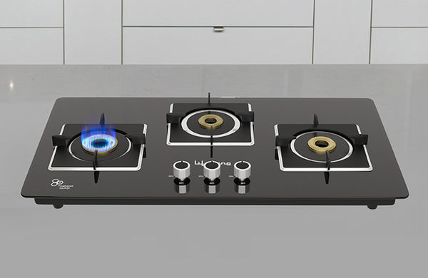 Sigma 3-Burner Glass Top Gas Stove