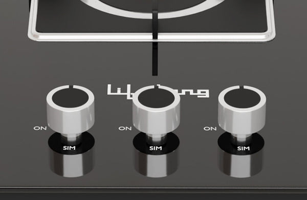 Sigma 3-Burner Glass Top Gas Stove