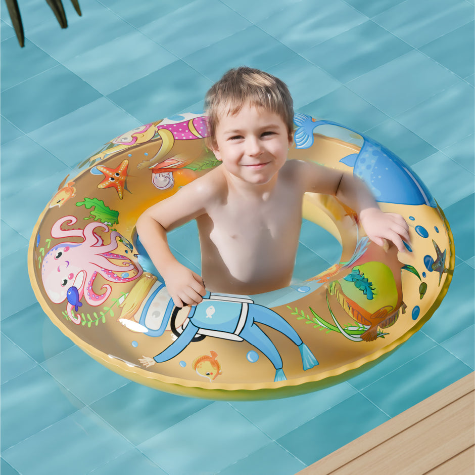 Lifelong Pool Party Swimming Ring Swim Tube for Kids Swimming Learing Ring (Yellow)