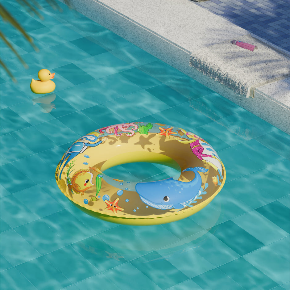 Lifelong Pool Party Swimming Ring Swim Tube for Kids Swimming Learing Ring (Yellow)