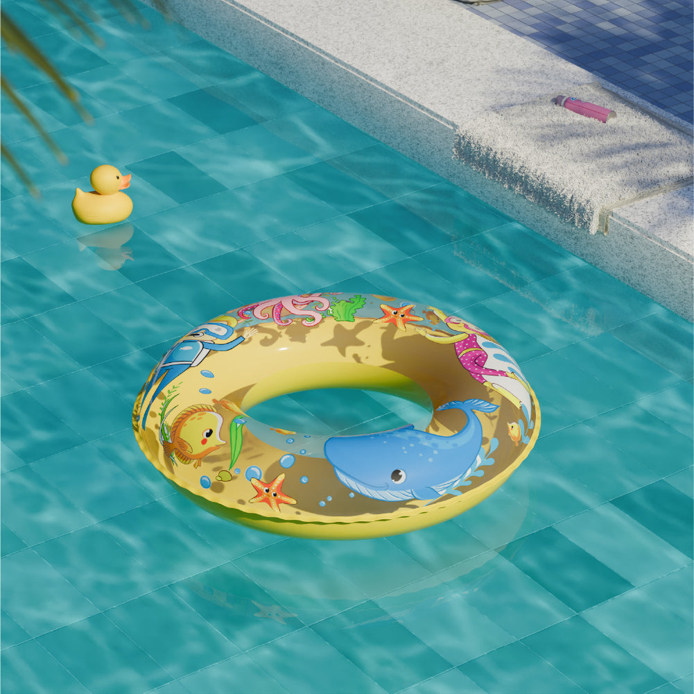 Lifelong Pool Party Swimming Ring Swim Tube for Kids Swimming Learing Ring (Yellow)