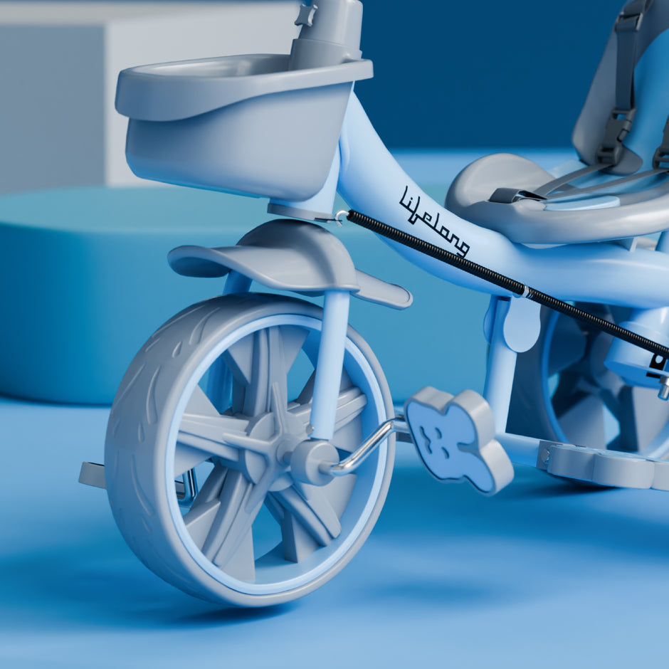 Lifelong Kids Tricycle with Parental control, Eva wheels, bell and Storage Basket / baby Trike/ Age Group 2 Year to 5years/ Blue(LLKPCTC05)