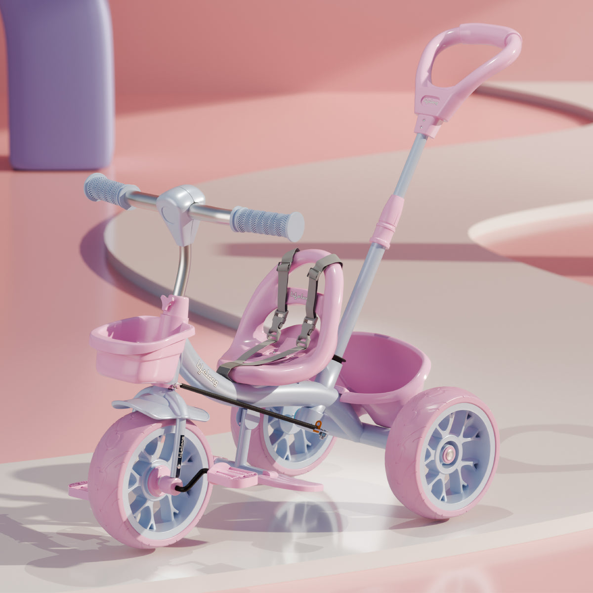 Kids Tricycle with Parental Control Handle