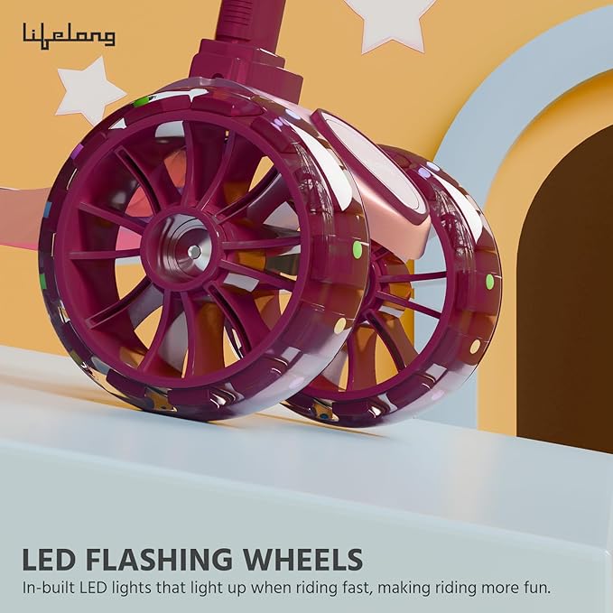 Scooter for Kids 3+ Years - Foldable with LED Wheels & Adjustable Height