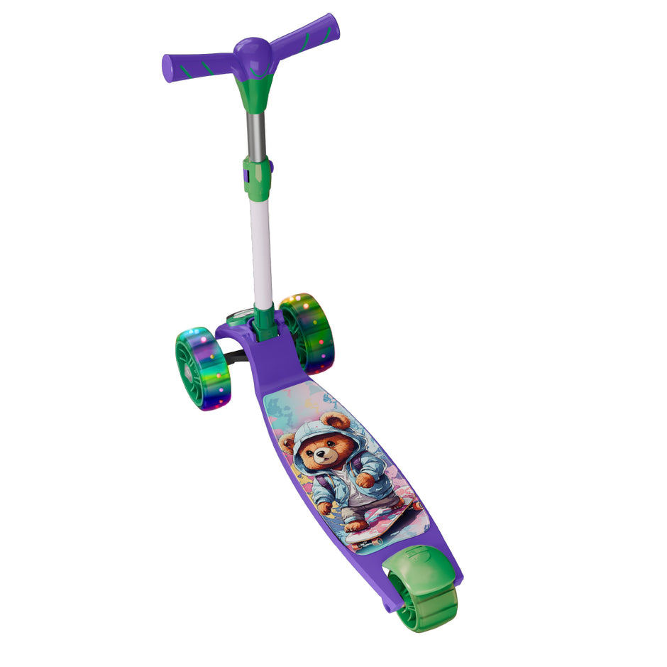Scooter for Kids 3+ Years - Foldable with LED Wheels & Adjustable Height - Kick Scooter Capacity 50kg- for 3+ Year Old boy & Girl