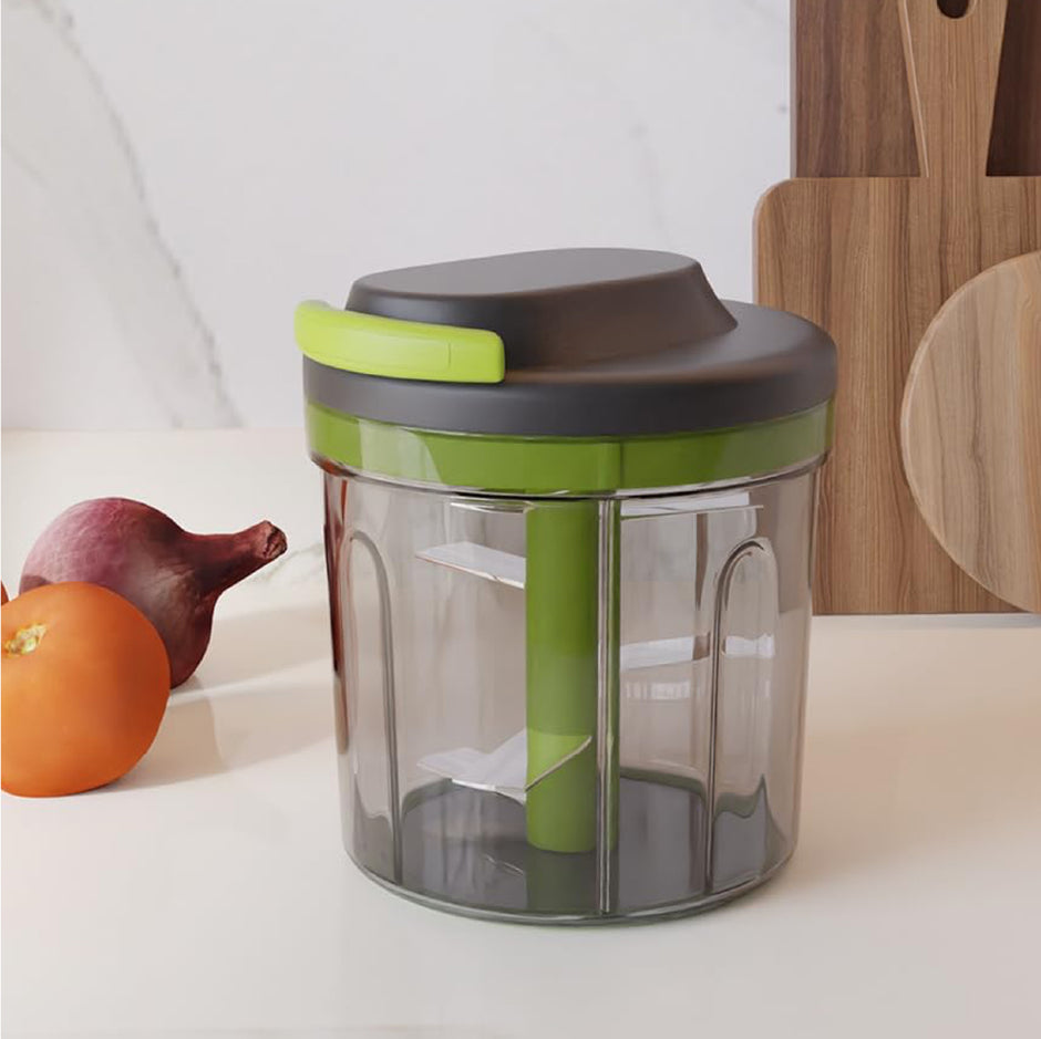 Pull Chopper Manual Vegetable, Onion, and Garlic Cutter with Convenient Pull Cord, Efficient Kitchen Chopper for Effortless Food Preparation and Ideally Chopped Ingredients