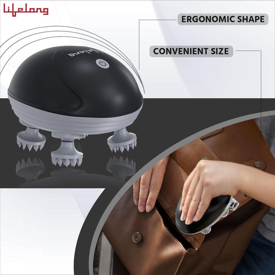 Lifelong Rechargeable Scalp Massager (Black)