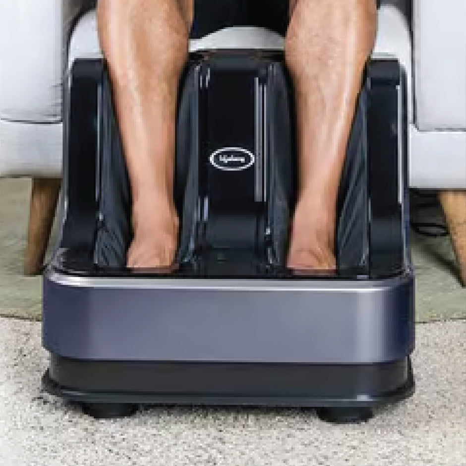 Calf, Foot and Leg Massager Machine for Home | Heat + 4 Vibration Motors - Rolling, Kneading, and Shiatsu