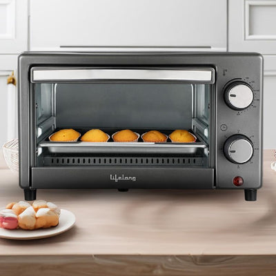 OTG 10 Litre for Kitchen with Baking Tray - 800W Electric Oven Toaster Griller Machine Electric Timer Control for Baking- Pizza, Cake, Grill Chicken or Toast Bread