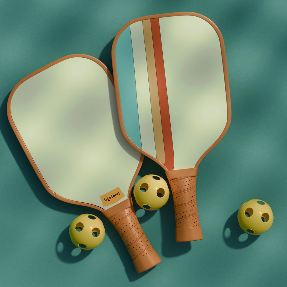 Lifelong Pickle ball Paddle with 4 Pcs balls & carry bag | Fiberglass material | Pickle Racket Set