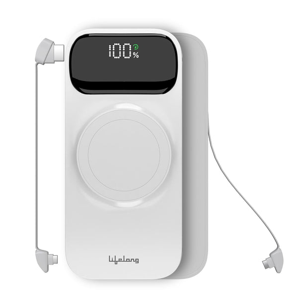Lifelong 10000mAh MagSafe Power Bank | Slim, Pocket-Sized Wireless Charger with 22.5W Fast Charging