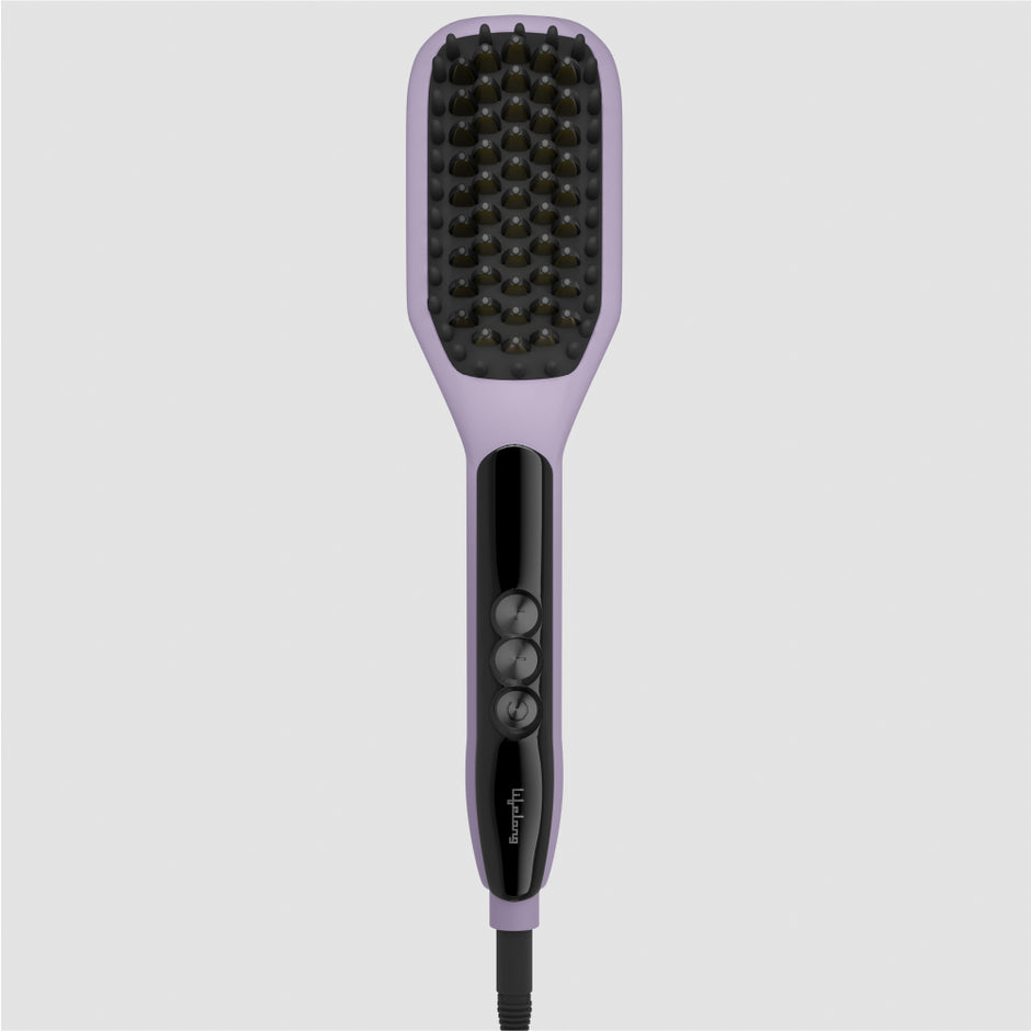 Hair Straightener Comb | 1 Year Warranty | Hair Straightener Brush for Women, Hair Straightener Brush with Keratin Ceramic Bristles