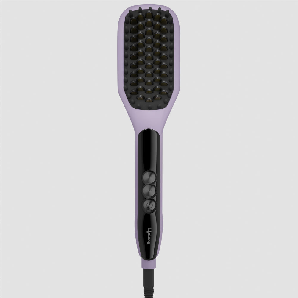 Hair Straightener Comb | 1 Year Warranty | Hair Straightener Brush for Women, Hair Straightener Brush with Keratin Ceramic Bristles