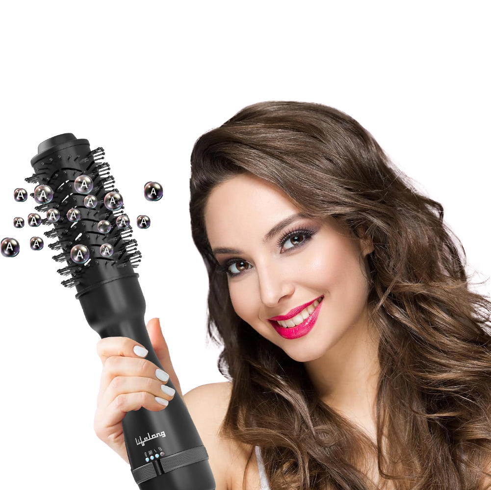 Professional Volumizer Hair Dryer | Hot Air Brush, 1200 Watts, 3 in 1 Hair Styling for Blow Dryer, Straightening Comb, Cool & Hot Air With Ionic Care
