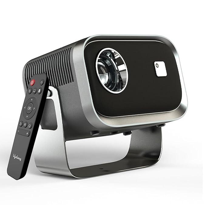 Minipix Smart Projector for Home, Native 720p HD with 4K Support, Android 9 with Built-in Apps (Netflix, YouTube, Prime), 3500 Lumens, in-Built Speaker, Compact Design, 100" Max Display