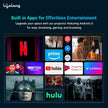 TruePixel Pro Projector, Android 12 with Built-in Smart Apps, Native 1080P Full HD 4K HDR, 9000 Lumens, 2X Brightness, 4D Keystone, 5W Speakers, 200 Inch Display, Dual Wi-Fi/Bluetooth