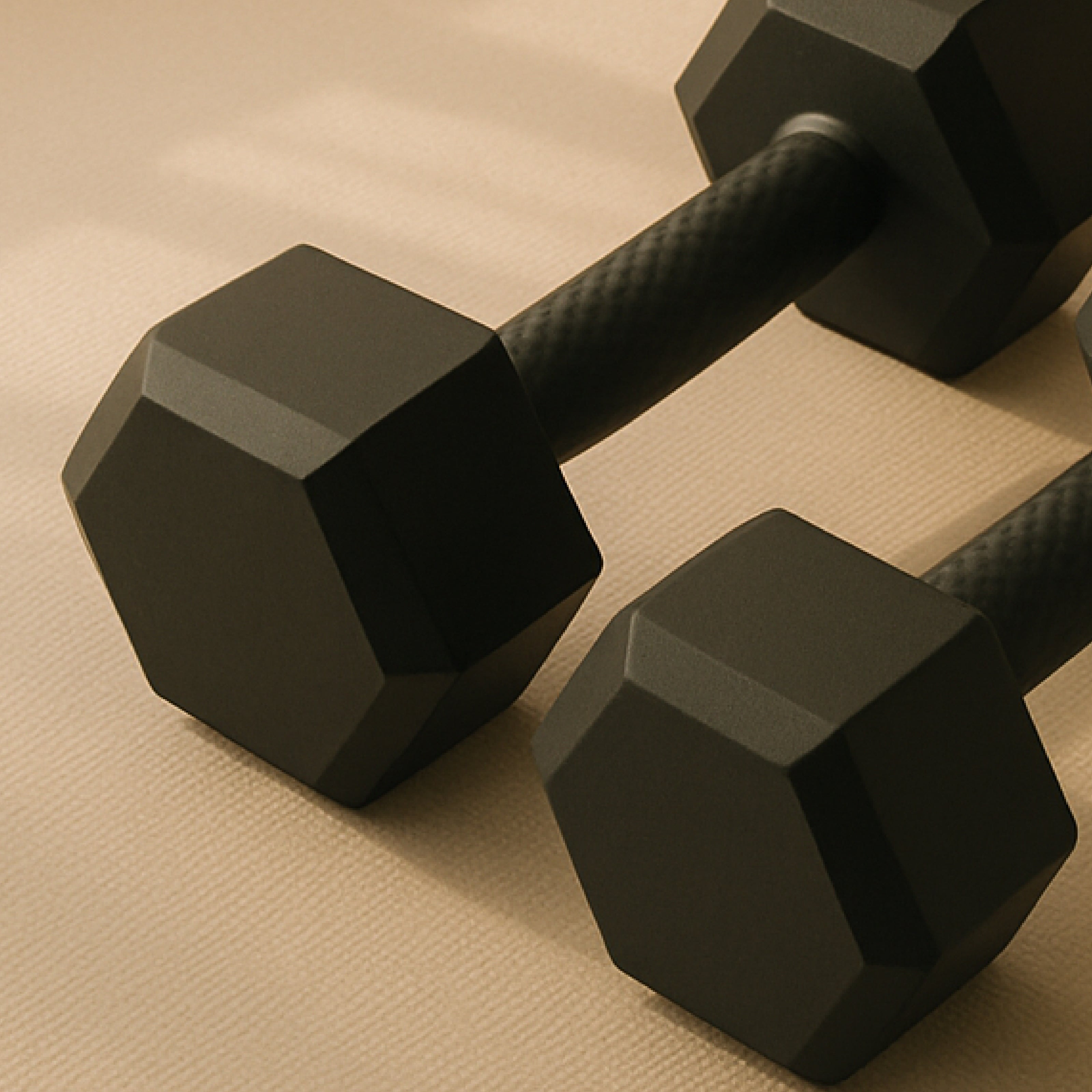 Lifelong PVC Hex Dumbbells Pack of 2 (2kg*2) Black Color for Home Gym Equipment Fitness Barbell|