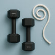 Lifelong PVC Hex Dumbbells Pack of 2 (2kg*2) Black Color for Home Gym Equipment Fitness Barbell|