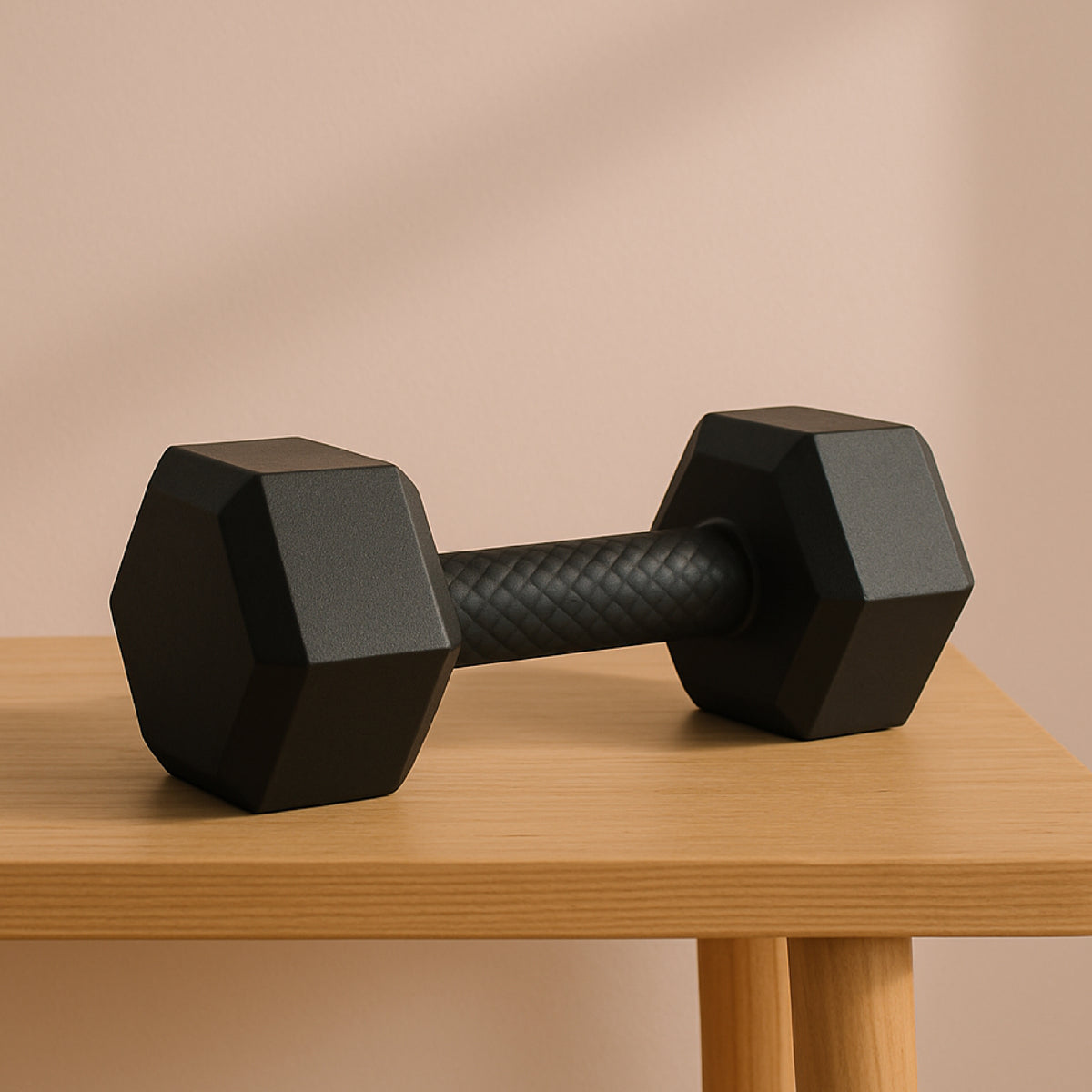2kg PVC Hex Dumbbell Pair, Black