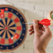 Lifelong wooden 12inch double sided dartboard with 4darts