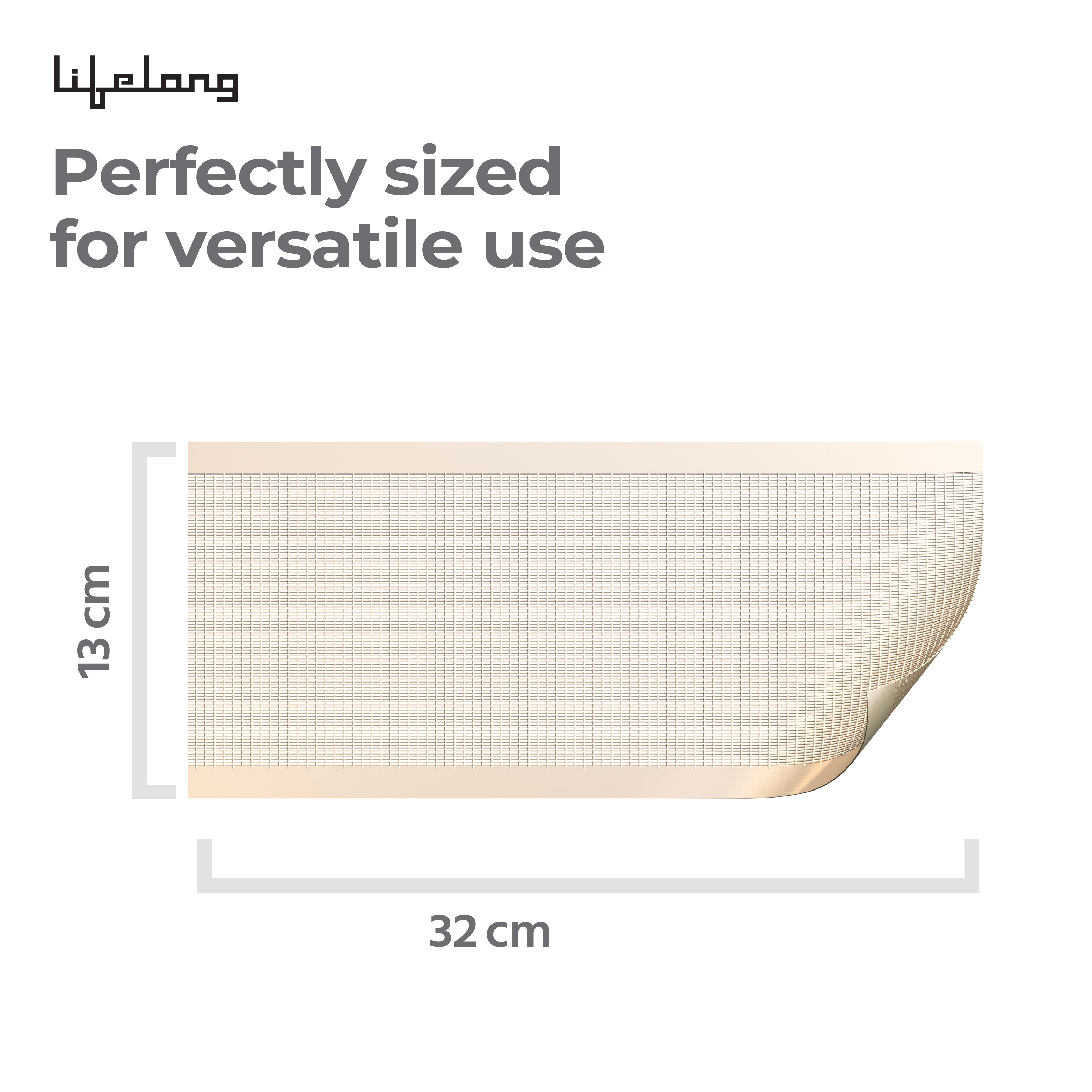 Lifelong Fiber Tape | Ultra-Strong Adhesion | 32x13cm | Heavy-Duty Tape for Cricket Bat Repair