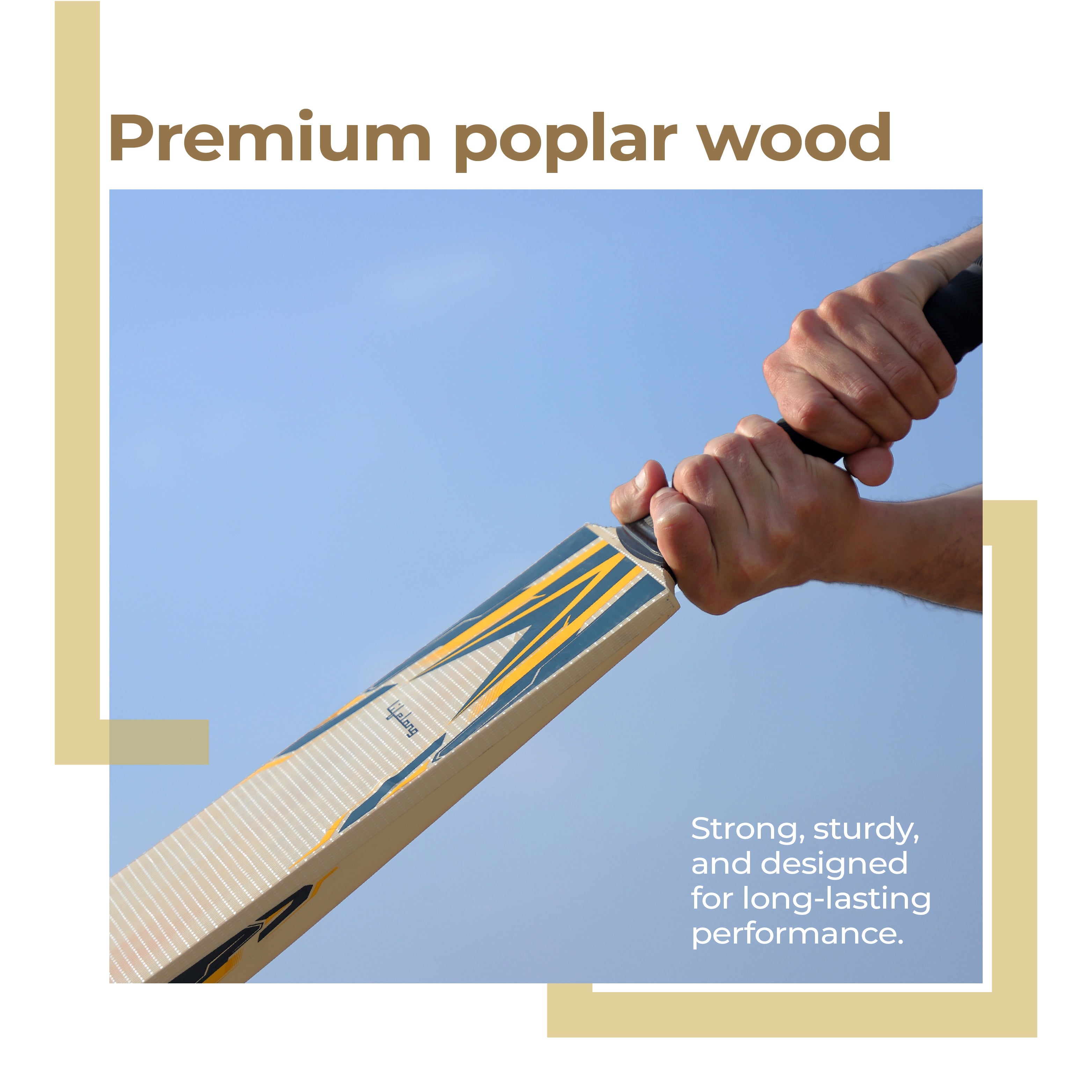 Adult Poplar Wood Tennis Ball Bat | Standard Size Cricket Bat | Soft & Medium Tennis Ball Play | Lightweight & Balanced | Durable Rubber Grip | Tournament-Ready Wooden Bat