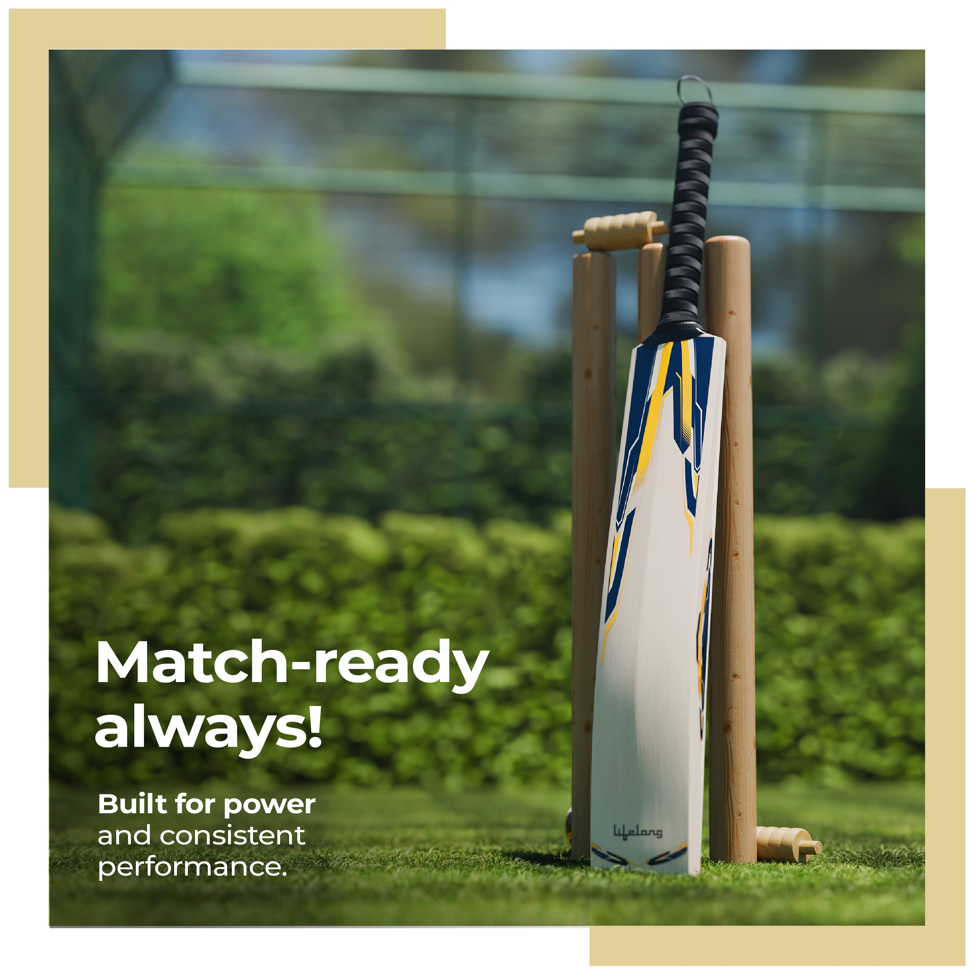 Adult Poplar Wood Tennis Ball Bat | Standard Size Cricket Bat | Soft & Medium Tennis Ball Play | Lightweight & Balanced | Durable Rubber Grip | Tournament-Ready Wooden Bat