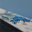 Anti Fog Swimming Goggles,Cap,Earplug & Noseplug, Microfibre Set(Blue)