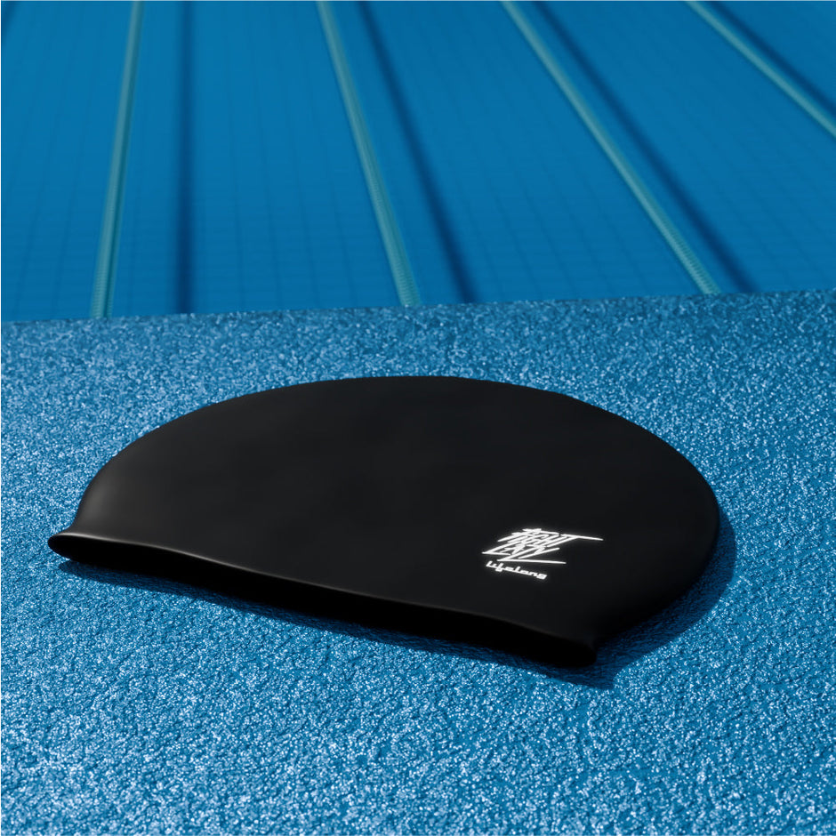 Silicone Swimming Cap Unisex Soft Waterproof for ADult Men, Women( Black)