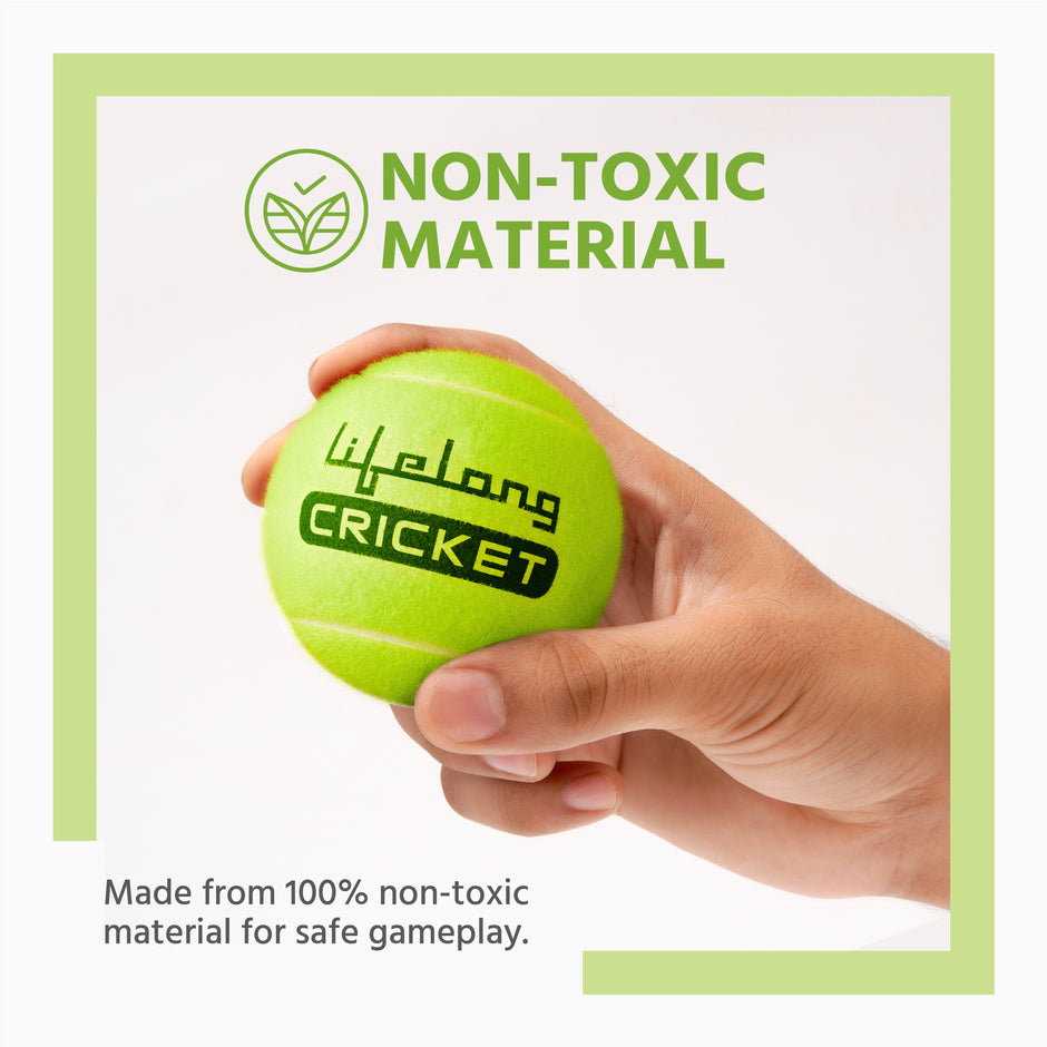 Lifelong Tennis Ball for Cricket and Tennis, Soft & Lightweight, Tournament & Turf Use (Set of 3)