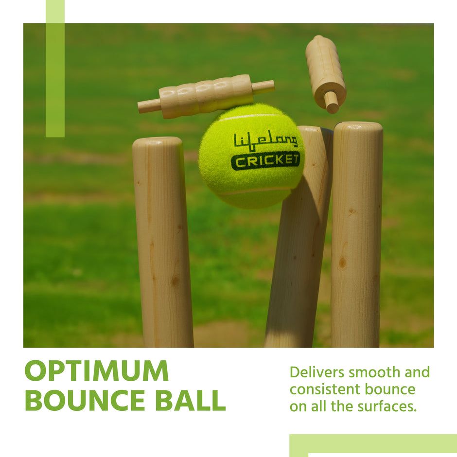 Lifelong Tennis Ball for Cricket and Tennis, Soft & Lightweight, Tournament & Turf Use (Set of 3)