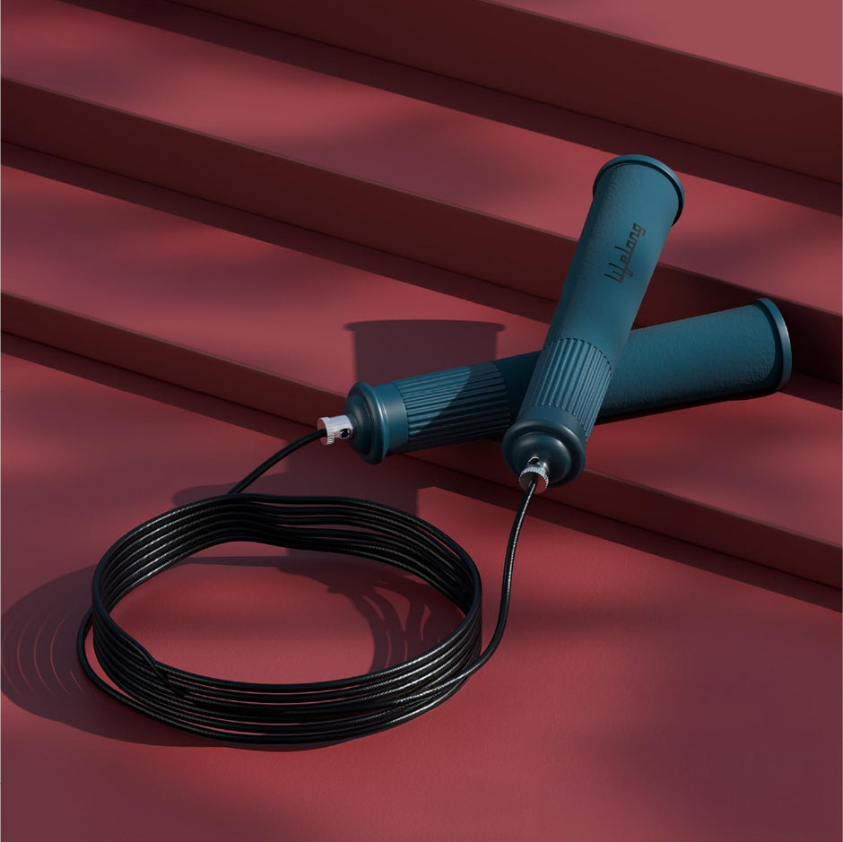 Skipping Rope for Men, Women & Children Jumping Rope with Adjustable Height (290cm) & Foam Handles
