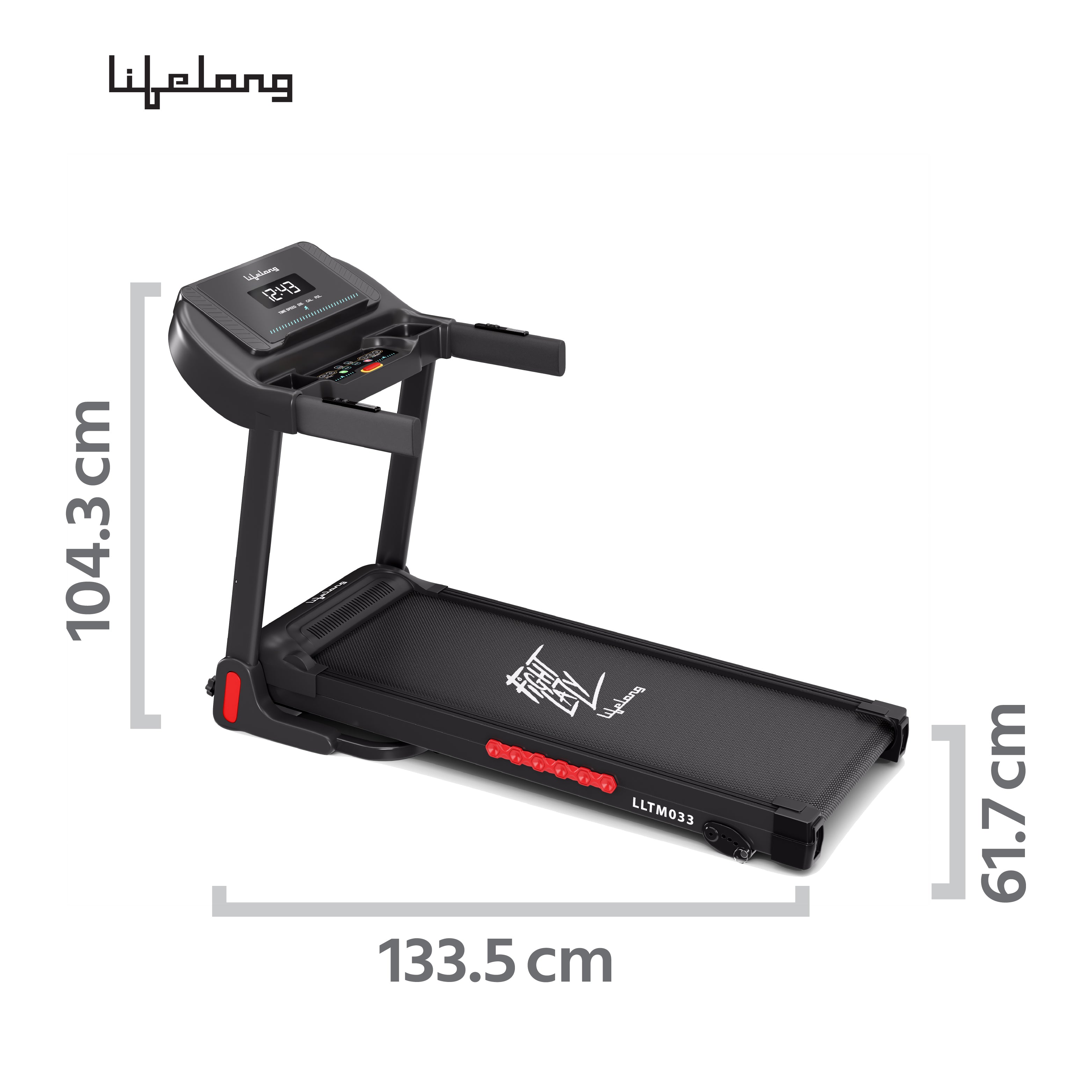 100kg Motorized Treadmill | 4HP Peak | 3-level Incline, Foldable, Bluetooth