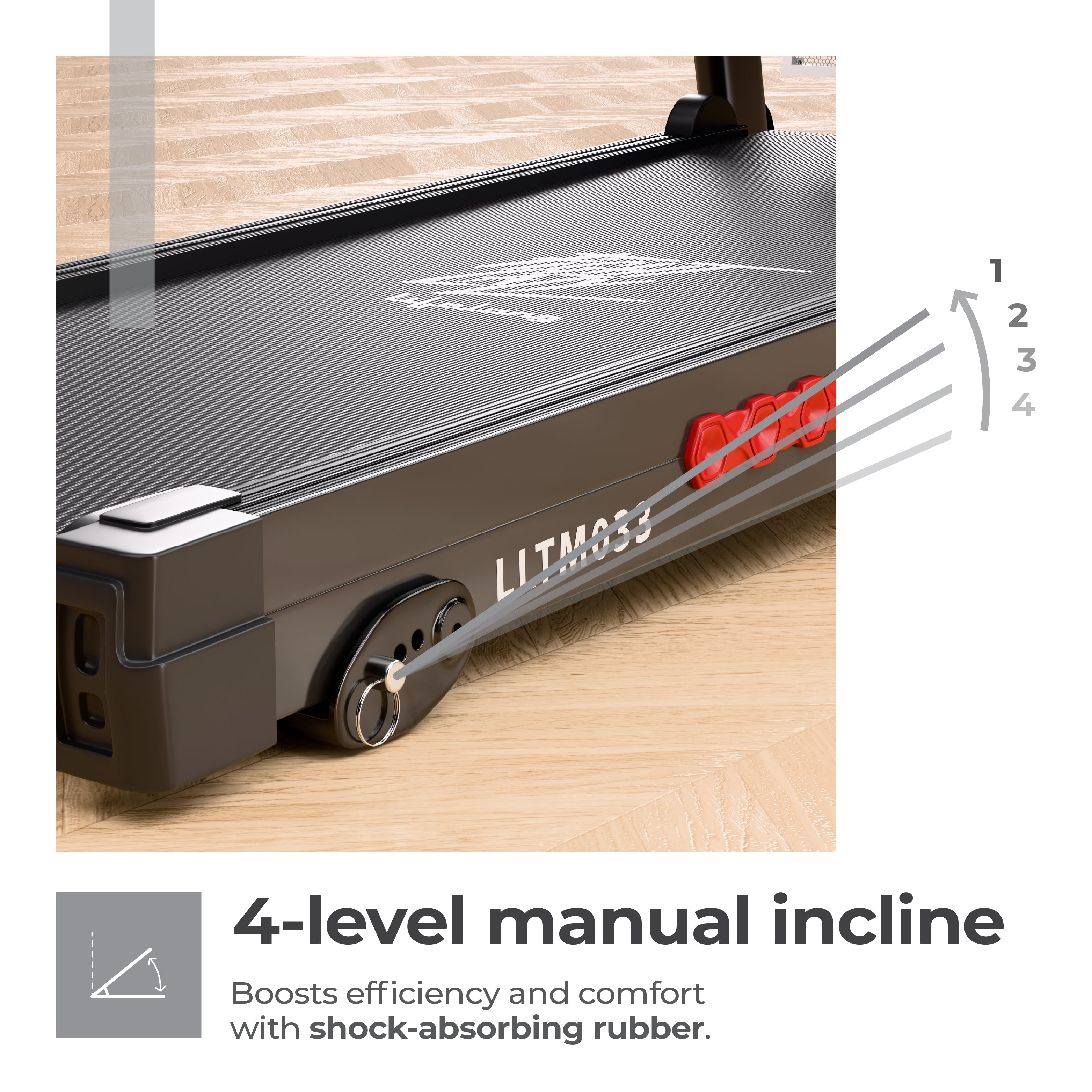 100kg Motorized Treadmill | 4HP Peak | 3-level Incline, Foldable, Bluetooth