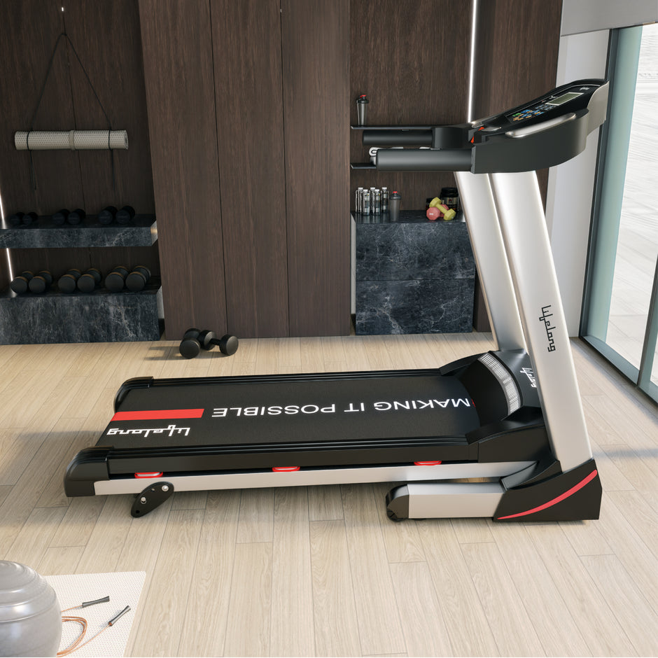 Compact Treadmill for Home | 110kg | Manual Incline | Bluetooth & Speakers
