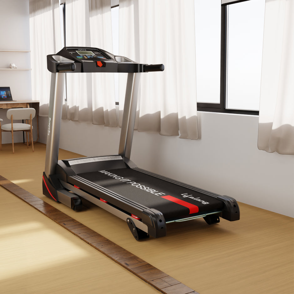 Compact Treadmill for Home | 110kg | Manual Incline | Bluetooth & Speakers