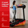Lifelong 4.5HP Motorized Treadmill for Home | Manual Incline 12% | Foldable Handle | Max Speed 12 km/h | | LED Display | 12 Workout Programs |110 kg Capacity| Ideal Gym Equipment for Home Workout