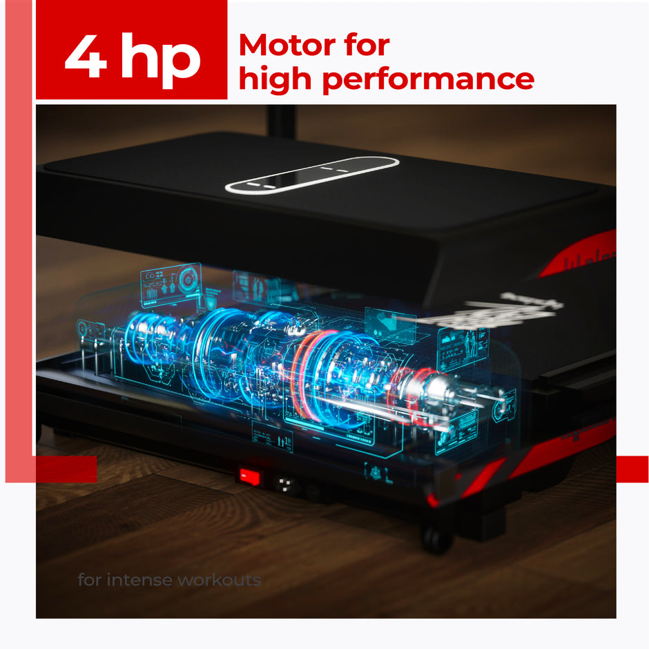 Motorized Treadmill with 4 HP Peak Motor