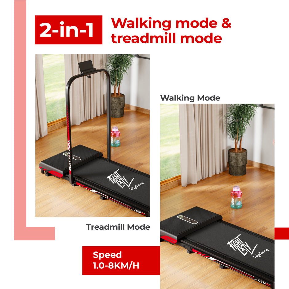 Motorized Treadmill with 4 HP Peak Motor