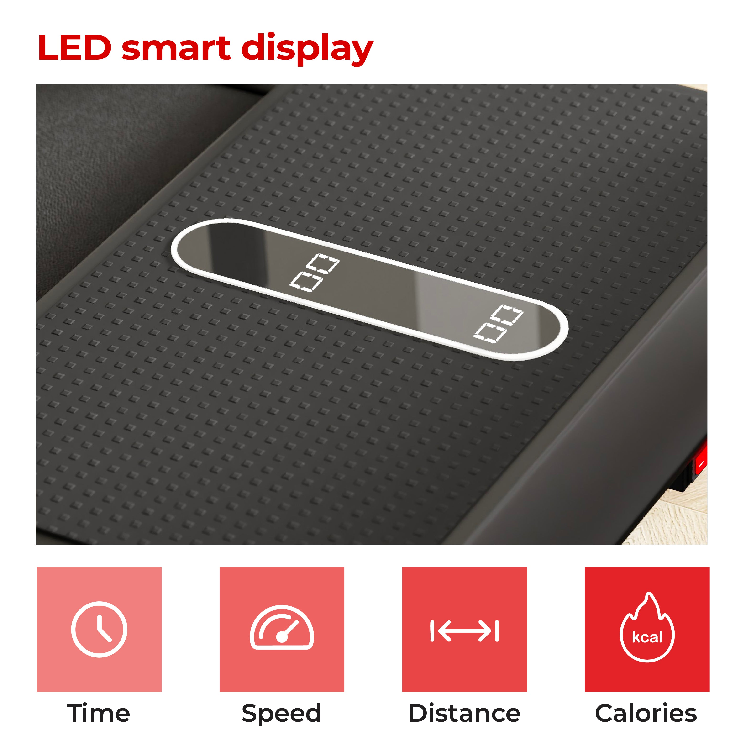 Motorized Treadmill with 4 HP Peak Motor