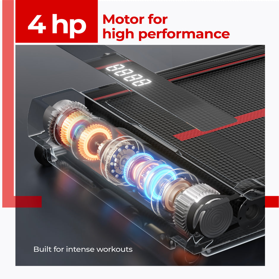 Motorized Walking Pad Treadmill with 4 HP Motor