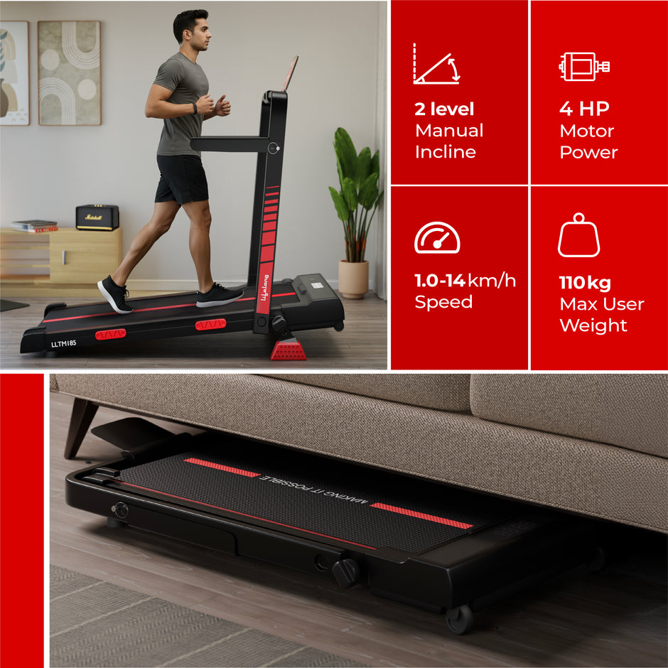 Motorized Walking Pad Treadmill with 4 HP Motor