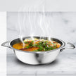 Triply Stainless Steel Deep Kadai with Lid – 1.7L, 20 cm