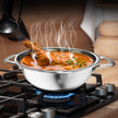 Triply Stainless Steel Deep Kadai with Lid – 1.7L, 20 cm