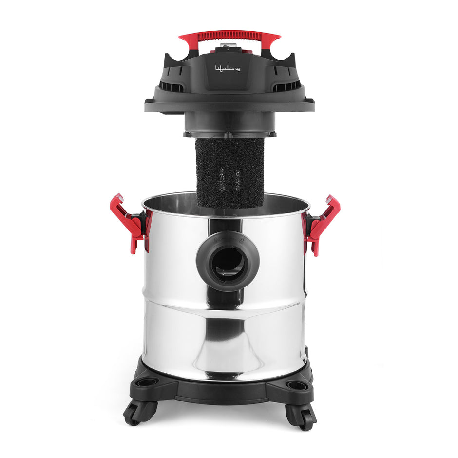 21 Litre Foam Vacuum Cleaner for Home 1200 W,Wet&Dry Floor Cleaner Brush with Blower Function,16Kpa Suction Power,Stainless Steel Body&Multiple Accessories for Sofa,Bed&Floor Carpet
